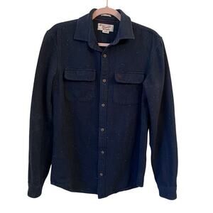 Penguin Button Up Shirt Jacket Mens Small Navy Speckle Vintage Heritage Slim Fit